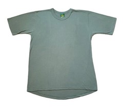 Vintage 90s Cabelas Plain Sz Large USA Made Olive Green T-Shirt Blank Outdoors