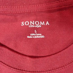 Sonoma Life Style Shirt Mens Large Red Weekend Tee Short Sleeve Casual Hike New