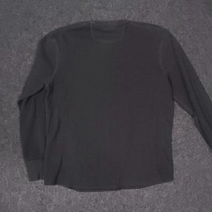 J Crew Oarsman Henley Shirt Mens Large Black Thermal Pullover Long Sleeve Cotton