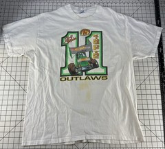 Vtg 90s Y2K Steve Kinser World Of Outlaws Sprint Car Circle Dirt Track Race Tee