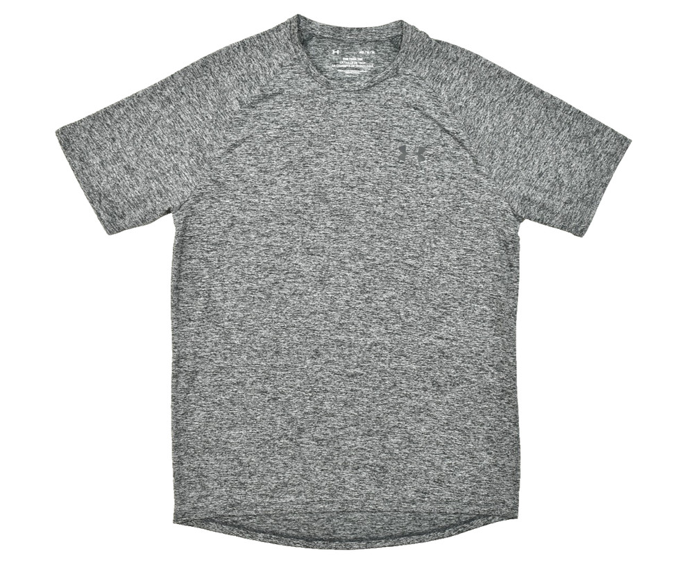 Under Armour Men’s Size M Gray Heather Tech Tee Short Sleeve Raglan Athletic Shi