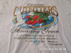 NEW Religious T-Shirt: Amazing Grace w/ Rose : Lots of sizes & colors S-5XL