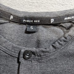 Public Rec Henley Shirt – Mens Size Small – Gray Pima Cotton Long Sleeve