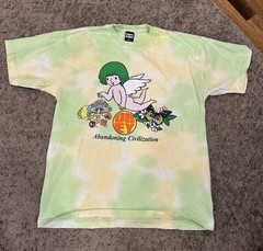 OBEY Abandoning Civilization Tie-Dye Cherub Angel Graphic T-shirt Size M