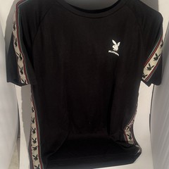 Playboy by PacSun Men’s Black Crew Neck Short Sleeve T-Shirt Logo Bunny M