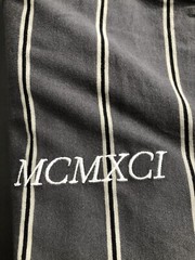 New Look NWT Striped Gray Tee MCMXCI Adult Size XS NEW MEN