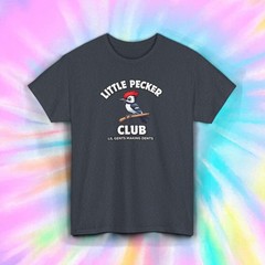 Little Pecker Club Funny Woodpecker Bird Pun Humor Graphic Tee S-5XL