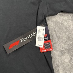 PacSun Mens XL Formula 1 F1 T-Shirt Black Grand Prix Racing Short Sleeve
