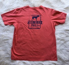 Southern Point Co Men’s L Salmon Logo Pocket Tshirt 100% Cotton Preppy