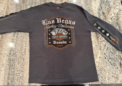 HARLEY DAVIDSON Vintage Tee-Shirt LAS VEGAS NEVADA Long Sleeve X-Large UNISEX VG