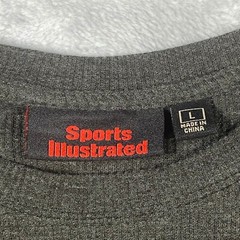 Vintage Sports Illustrated Thermal Shirt Mens Large Gray Waffle Knit 90s Retro