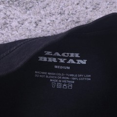 Zach Bryan Shirt Mens Medium Quittin Time Tour Concert Tee Black Short Sleeve