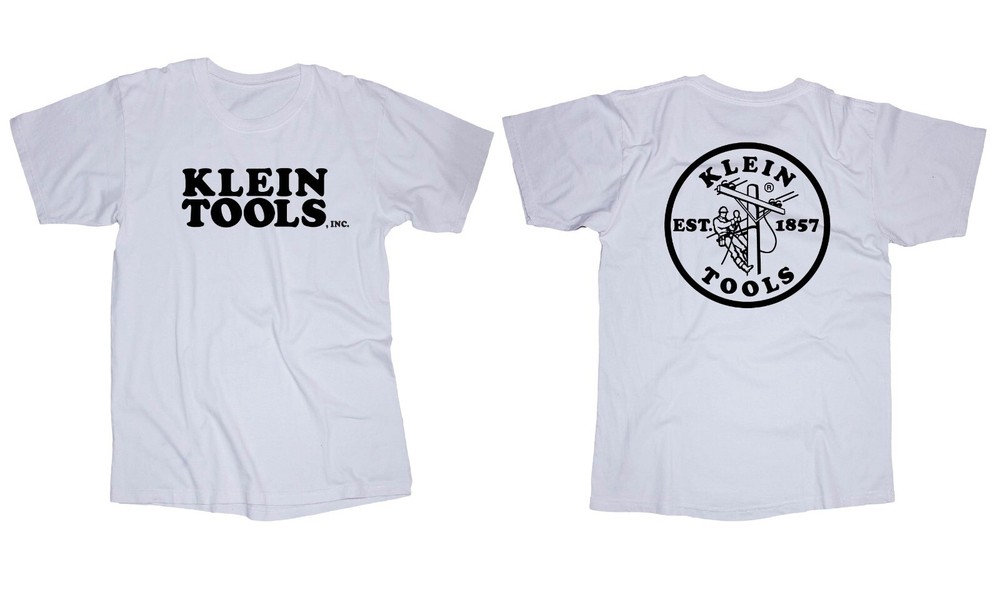 Klein Tools logo white t-shirt Electric