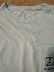 Short-sleeve Vineyard Vines t-shirt light blue island theme size Small