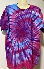 HAND TIE DYED SHORT SLEEVE T-SHIRT SIZE XL UNISEX