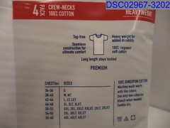 Qty= 4 (1 Pack of 4) Size= Large, Stafford Men’s White Crew Neck T-Shirts