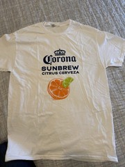 Set Of 5 New Corona Sunbrew Cerveza Citrus T-shirt Unisex Medium Cotton White
