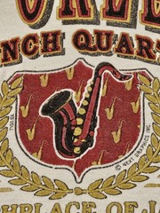 Vtg 90s New Orleans French Quarter T Shirt XL Hanes Beefy Birthplace of Jazz USA