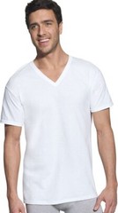 Hanes Ultimate Men’s 6 Pack FreshIQ V-Neck Tee, White, X-Large