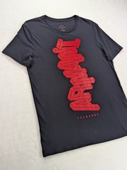 Armani Exchange Men’s Size M Slim Black w/Red 3-D Logo Graphic Crewneck TShirt