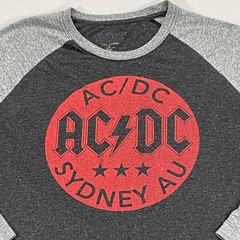 AC/DC Sydney AU Shirt Mens XL Gray Long Sleeve Raglan Graphic Rock Band Tee