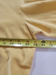 Polo Ralph Lauren Mens L Butter Yellow 100% Cotton T Shirt Blue Pony Long Sleeve