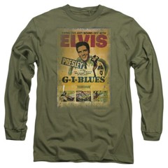 ELVIS PRESLEY GI BLUES Licensed Men’s Long Sleeve Graphic Tee Shirt SM-3XL