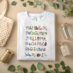 Alphabet Animal T-Shirt – Fun ABC Learning Graphic Tee for Kids and TeachersA131