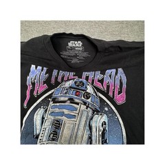 Star Wars Metal Head R2-D2 Black Graphic T-Shirt Size M MAD Engine