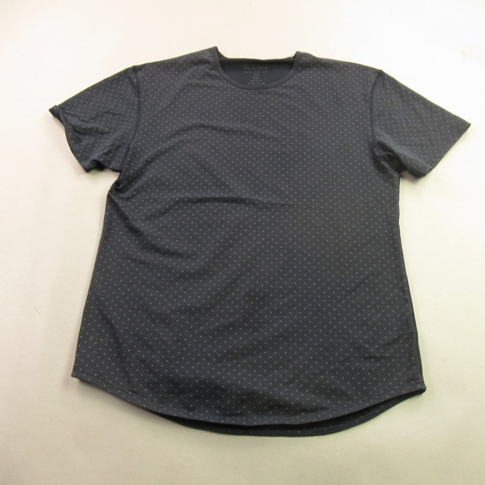 BYLT Shirt Mens Large Short Sleeve Crew Neck Outdoors Lightweight Casual Blue