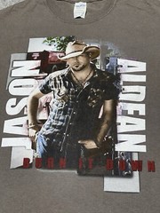 2015 Jason Aldean Gray Small Concert Tour Shirt Country Western Cowboy Rodeo