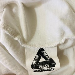 Palace Shirt Mens XL White Flat Stancey Longsleeve Skateboard Graphic Mask Art