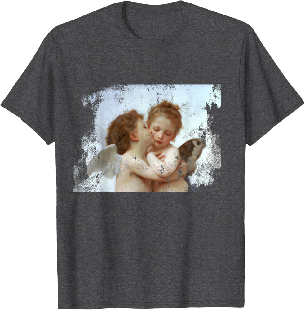 Angel Kissing Aesthetic Grunge Art Cherub Sweatshirt T-shirt