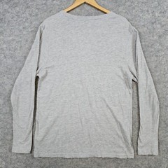 Lucky Brand Sleepwear Heathered Gray Henley Top Size L Surfboard Bear Embroidery