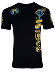 American Fighter Mens T-Shirt LANDER Athletic Biker GYM Black MMA
