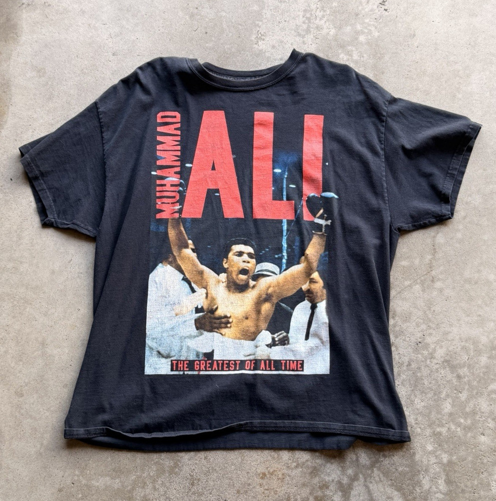 Men’s Muhammad Ali Boxing Graphic Print Crew Neck Short Sleeve T-Shirt L/XL