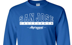 San Jose California State T-Shirt Long Sleeve Graphic Tees Unisex Apparel