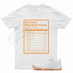 White SUCCESS T Shirt for J1 11 Low Bright Citrus Laser Orange Vapormax Plus