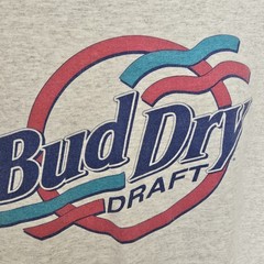 Vintage Bud Dry Draft T Shirt Beer Gear for Sports Shirt Large USA