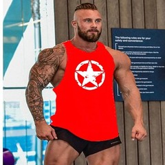 Men’s BEAST Print Stringer Tank Top Gym Fitness Workout Sleeveless Vest