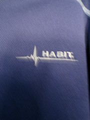 Habit Pacific Trek Men T-Shirt Large Long Sleeve Performance Crew Blue