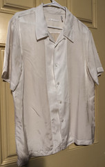 Helmut Lang Men’s Shirt Minimalist Country Club Cupro Vegan Silk Breathable Med.