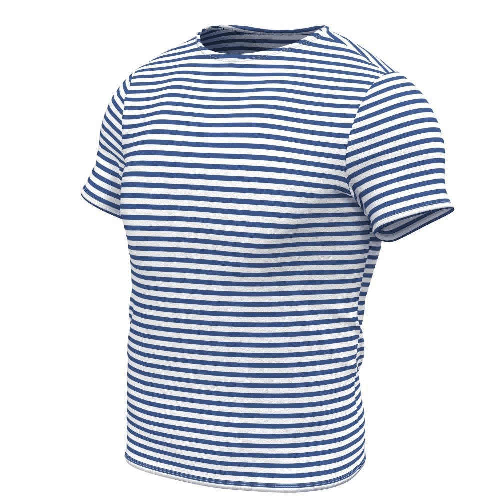 Striped TShirt Light Blue Short Sleeved Original Telnyashka (L)