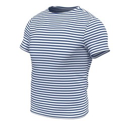 Striped TShirt Light Blue Short Sleeved Original Telnyashka (L)
