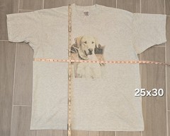 Vintage White Lab Dog Nature Art Graphic Shirt Men’s XXL Gray Steve Hamrick