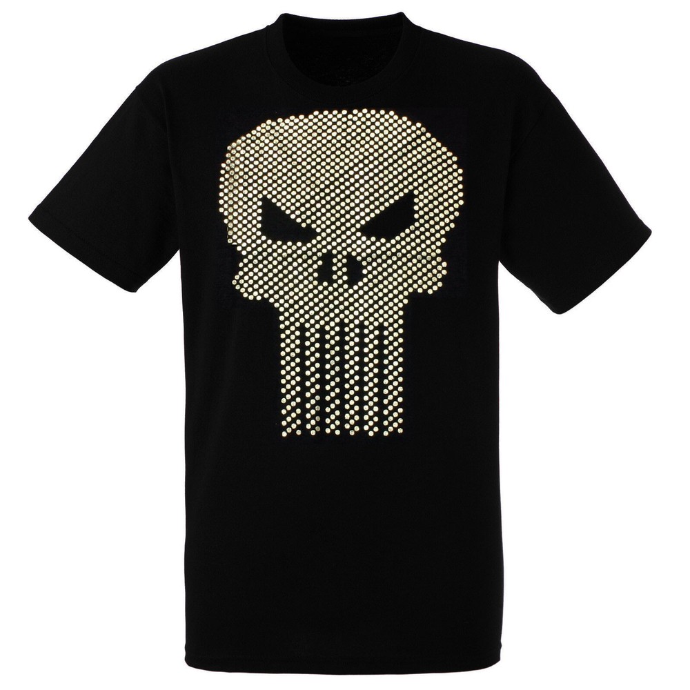 Punisher Bling Logo Men’s T-Shirt, Black