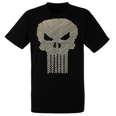 Punisher Bling Logo Men’s T-Shirt, Black