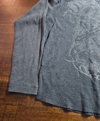 Faded Glory XL/XG (46-48) Black Long Sleeve Skull