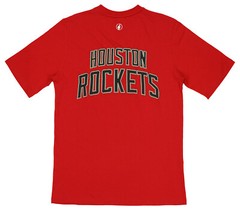 FISLL NBA Men’s Houston Rockets Team Color, Name and Logo Premium T-Shirt