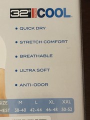 32 Cool Degrees Mens 3pk Shirt Medium Short Sleeve Crew Neck White Anti Odor New